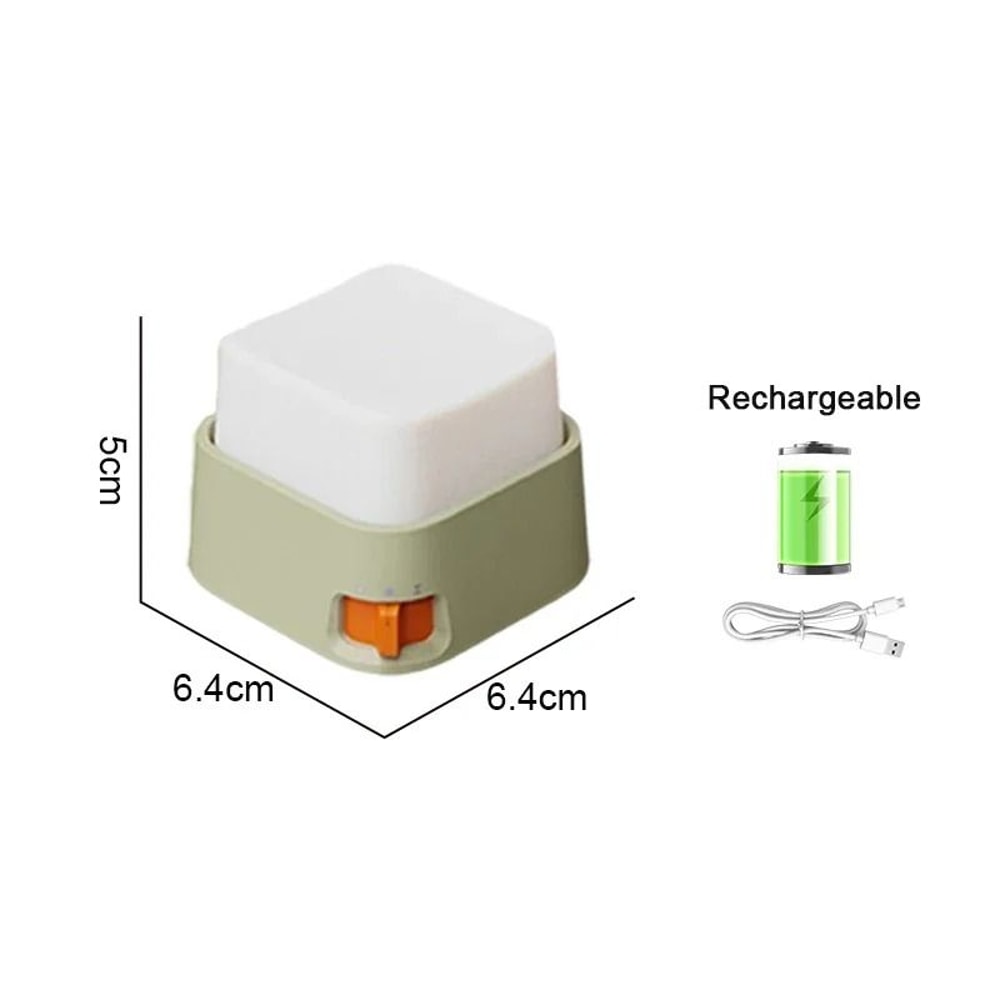 Rechargeable LED Bedside Square Night Light 7