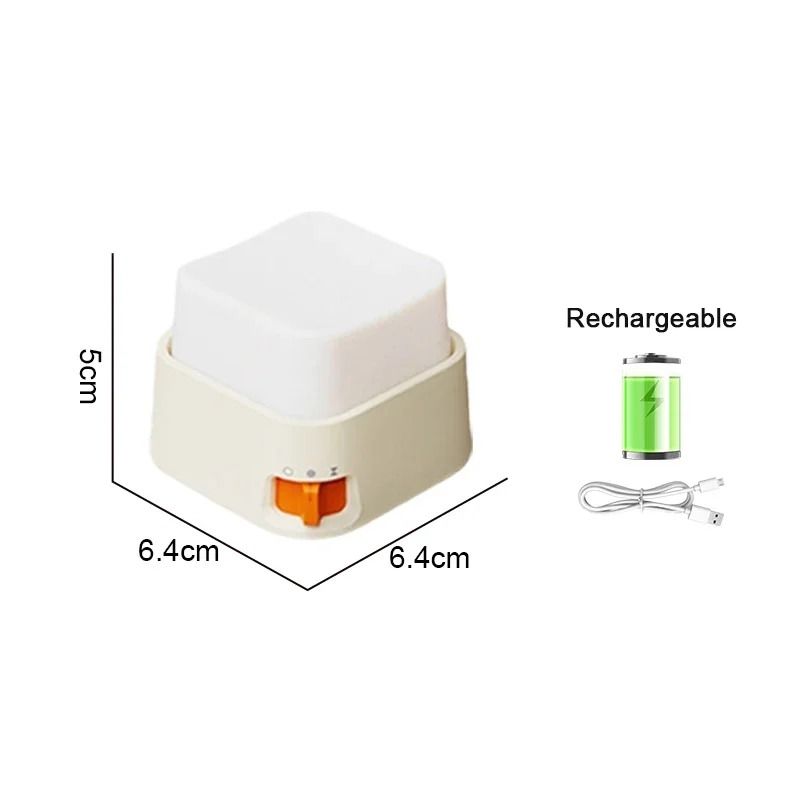 Rechargeable LED Bedside Square Night Light 8