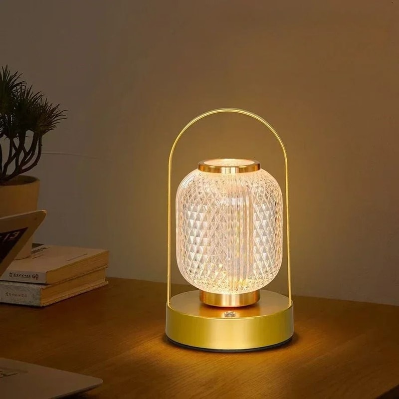 Rechargeable Retro Acrylic Table Lamp 0