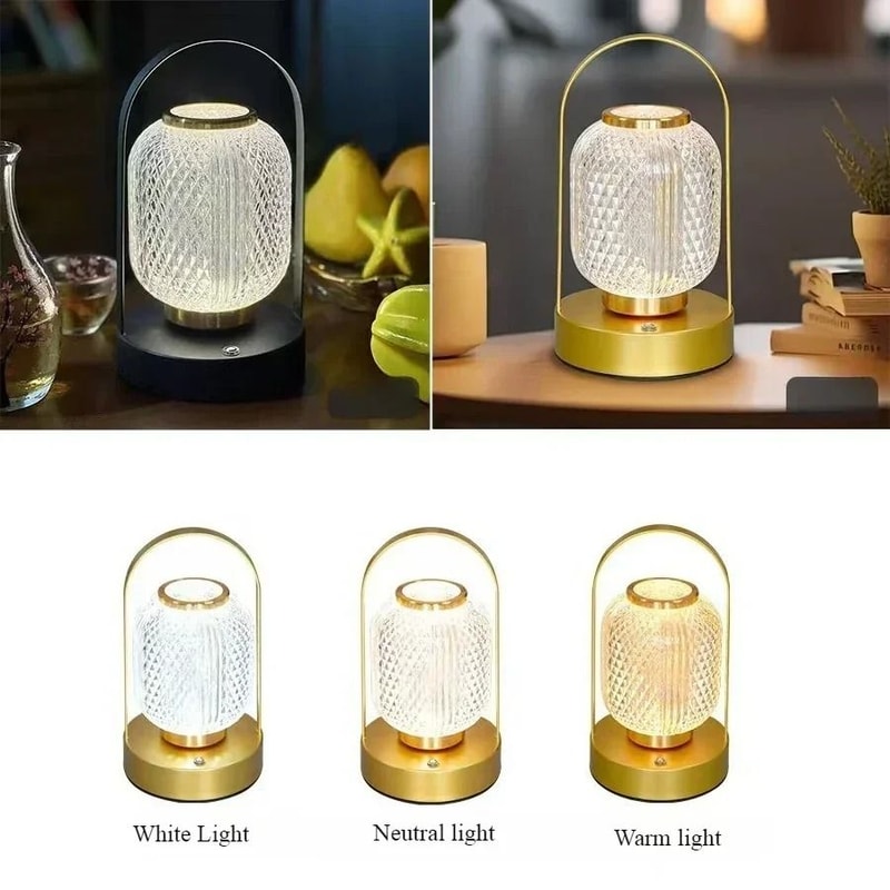 Rechargeable Retro Acrylic Table Lamp 4