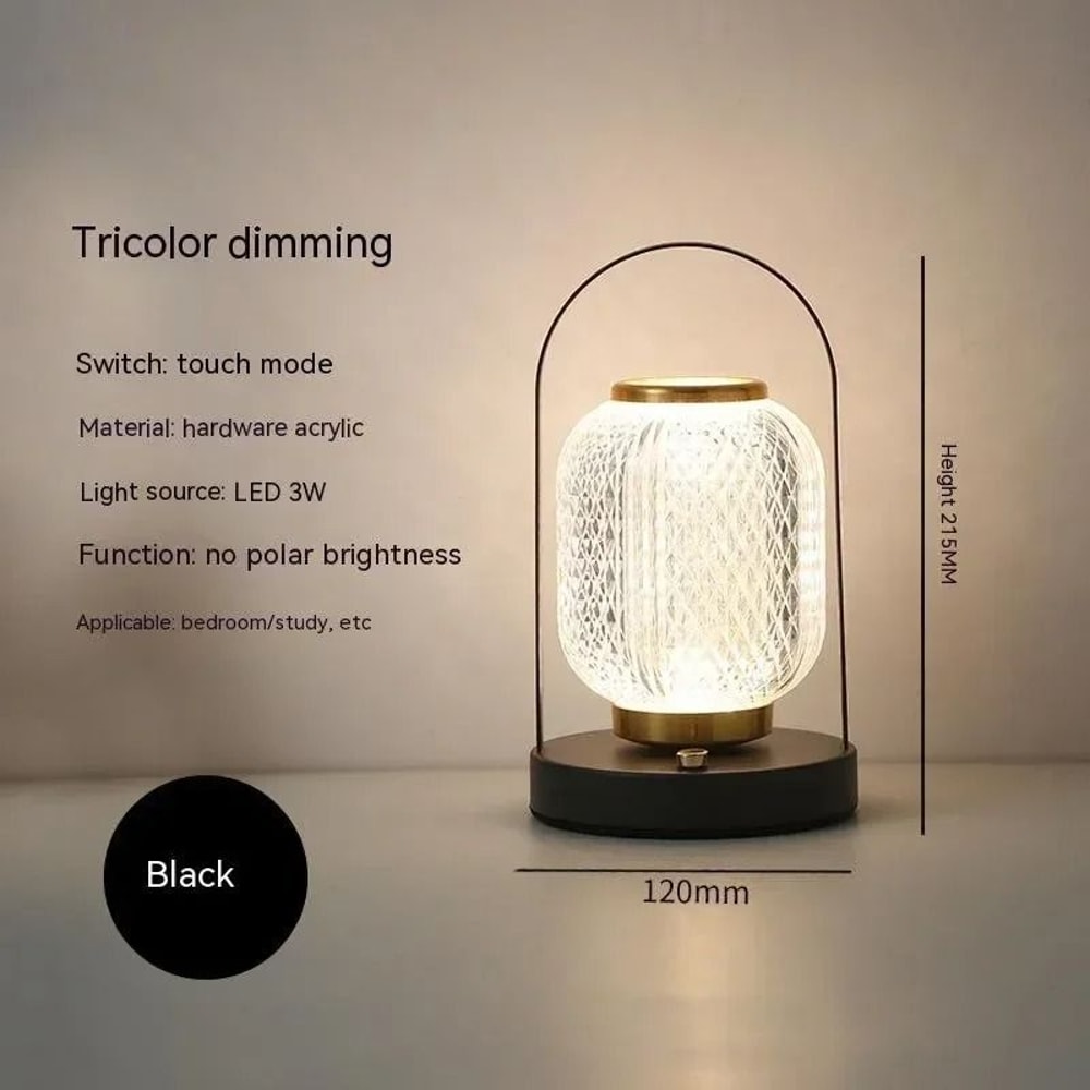 Rechargeable Retro Acrylic Table Lamp 7