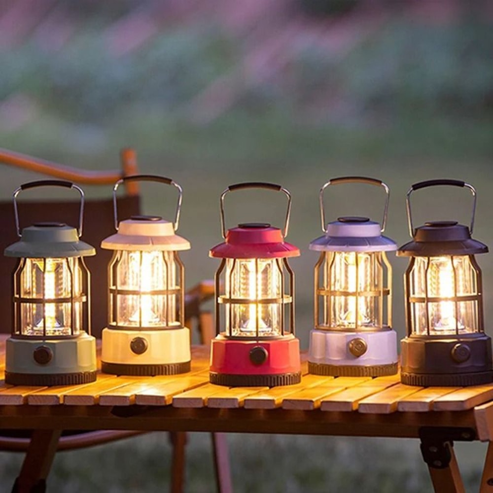 Portable Retro LED Camping Lantern 0