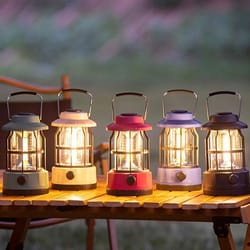portable retro led camping lantern