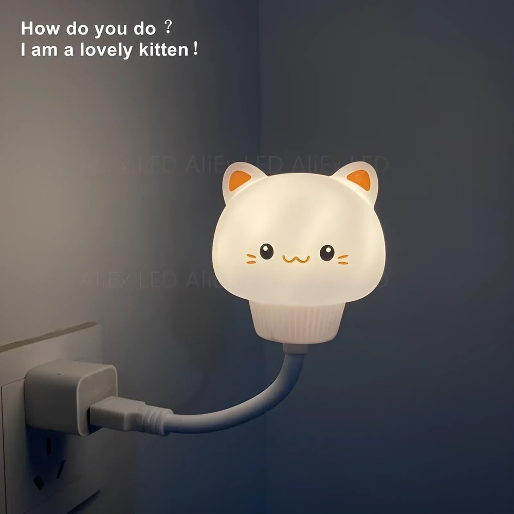 Cute Cartoon Voice Control LED Night Light 2