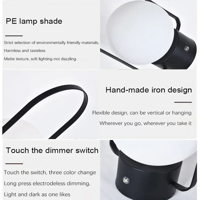 Nordic Atmosphere Portable LED Table Lamp 4