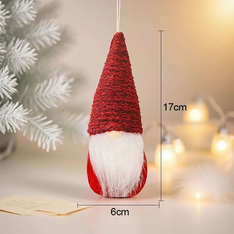 Christmas Faceless Knitted Dwarf Pendant 9