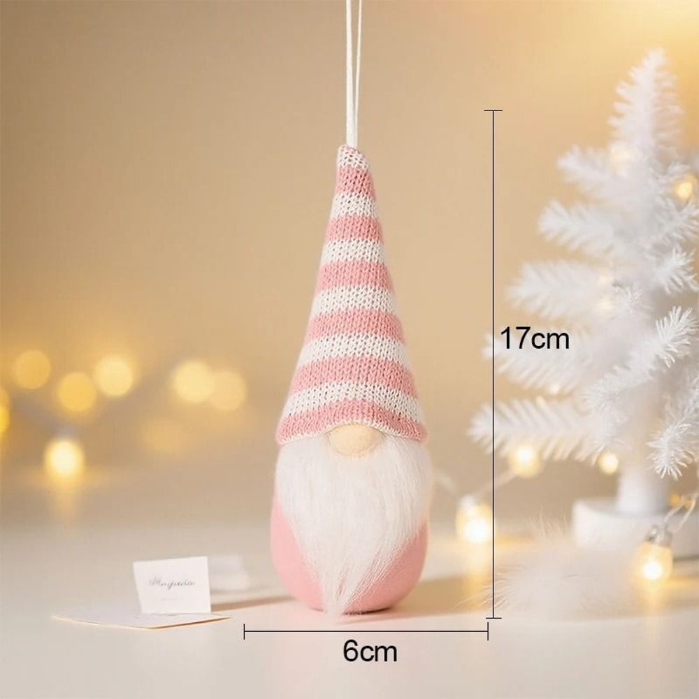 Christmas Faceless Knitted Dwarf Pendant 11