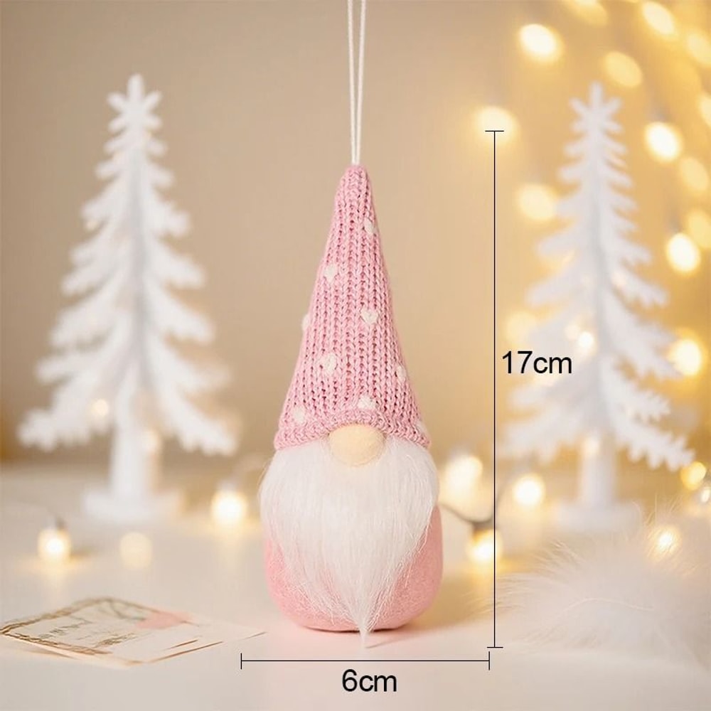 Christmas Faceless Knitted Dwarf Pendant 12