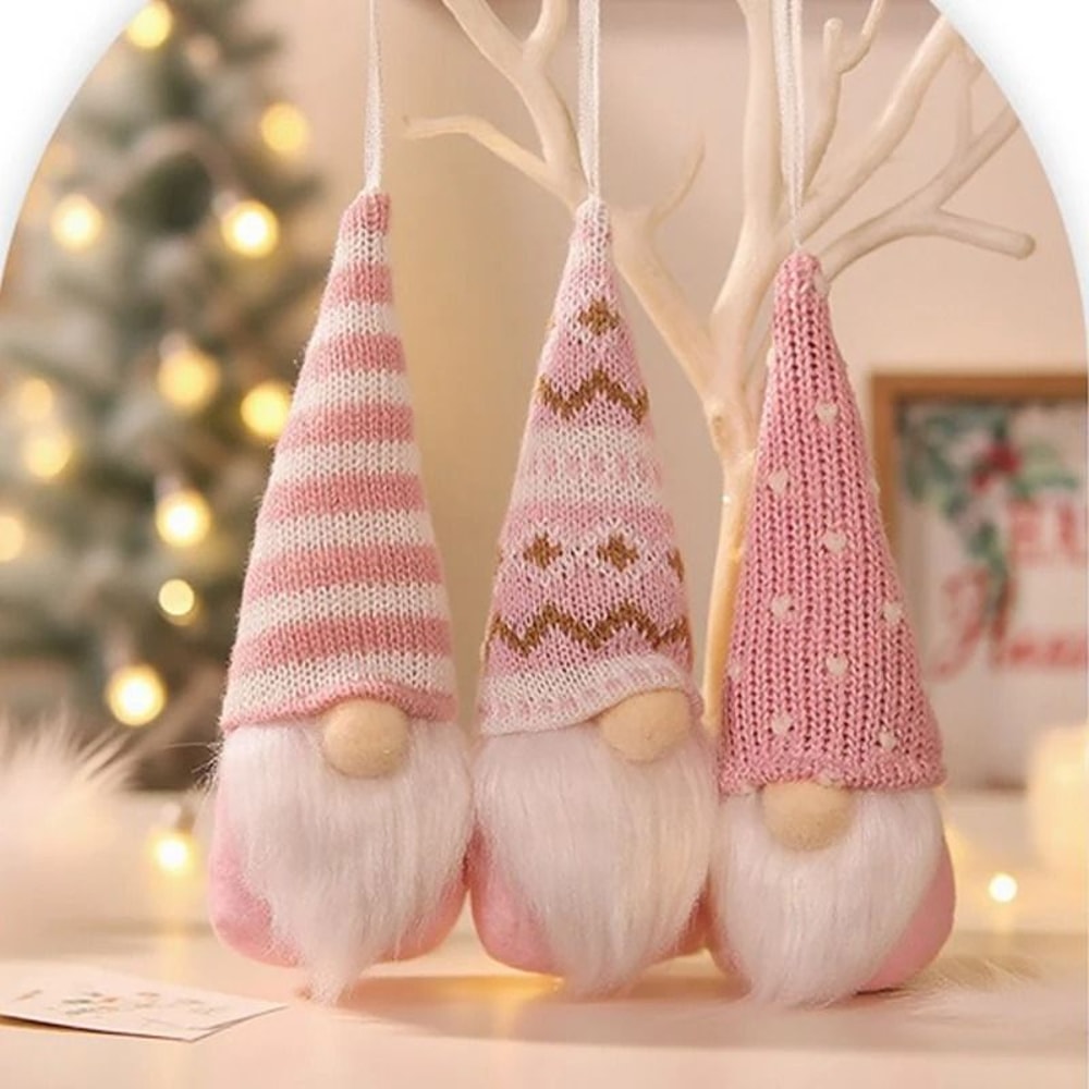 Christmas Faceless Knitted Dwarf Pendant 17