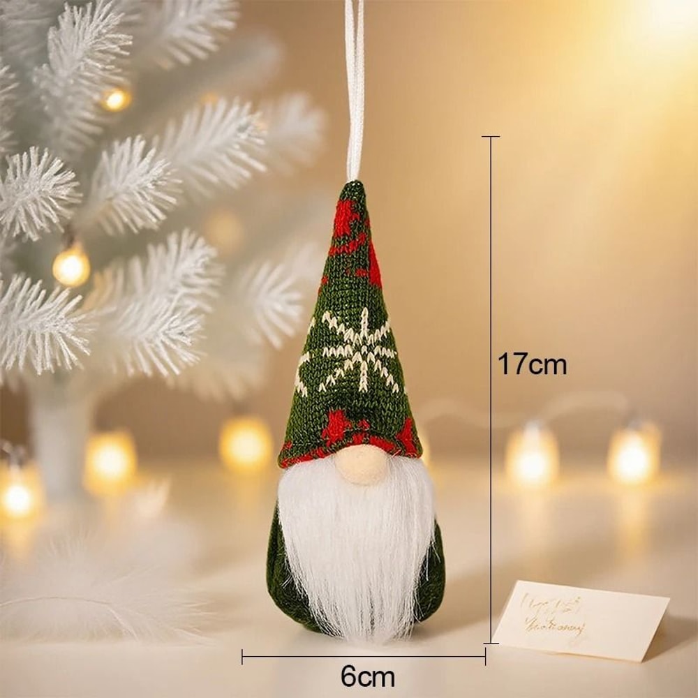 Christmas Faceless Knitted Dwarf Pendant 6