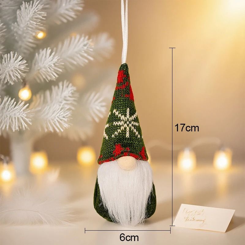 Christmas Faceless Knitted Dwarf Pendant 6