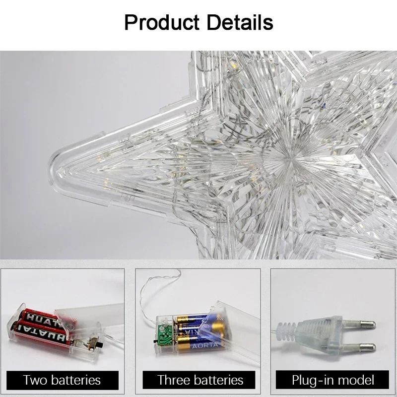 LED Pentagram Luminous Christmas Star 5