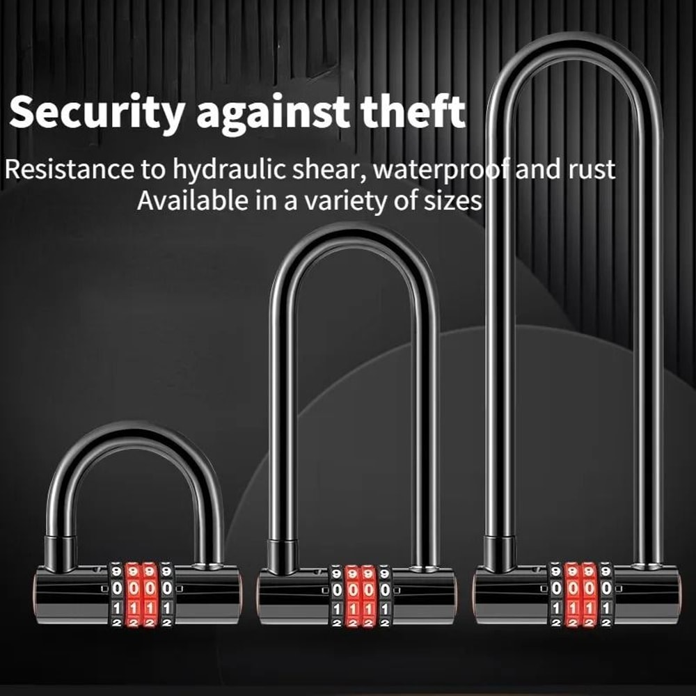 Extended UShaped AntiTheft Combination Lock 5