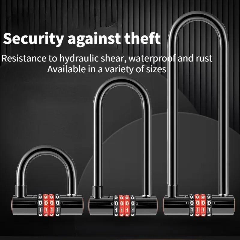 Extended UShaped AntiTheft Combination Lock 5