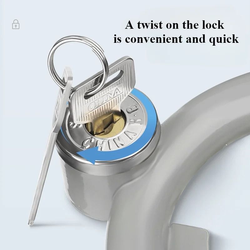 Stainless Steel AntiTheft Bicycle Circular Lock 3