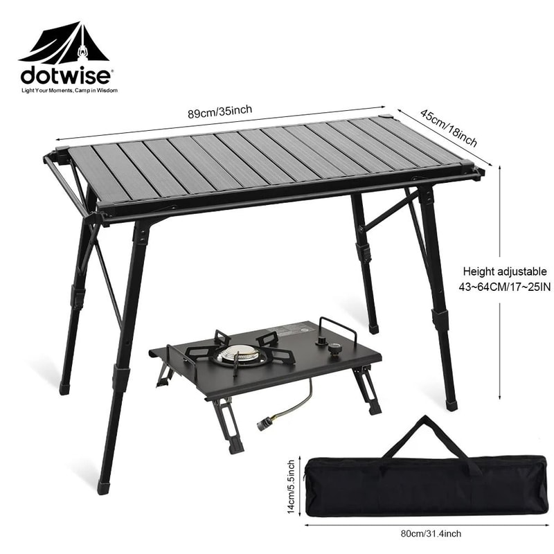 IGT Tactical Spliceable Aluminum Camping Table 0