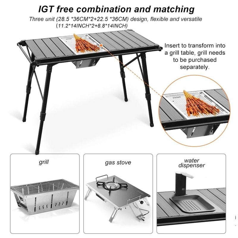 IGT Tactical Spliceable Aluminum Camping Table 5