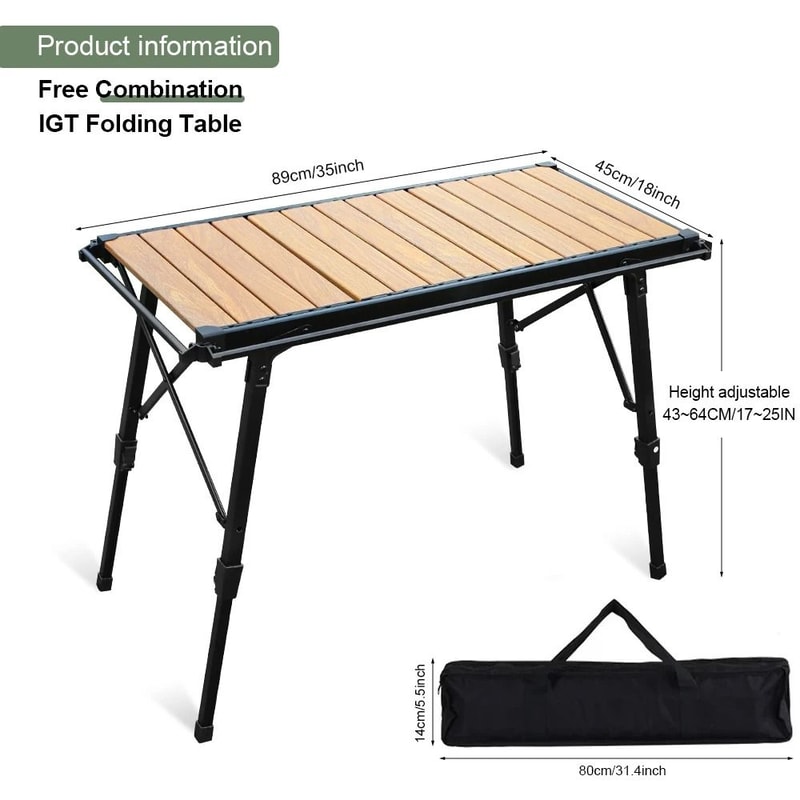 IGT Tactical Spliceable Aluminum Camping Table 6