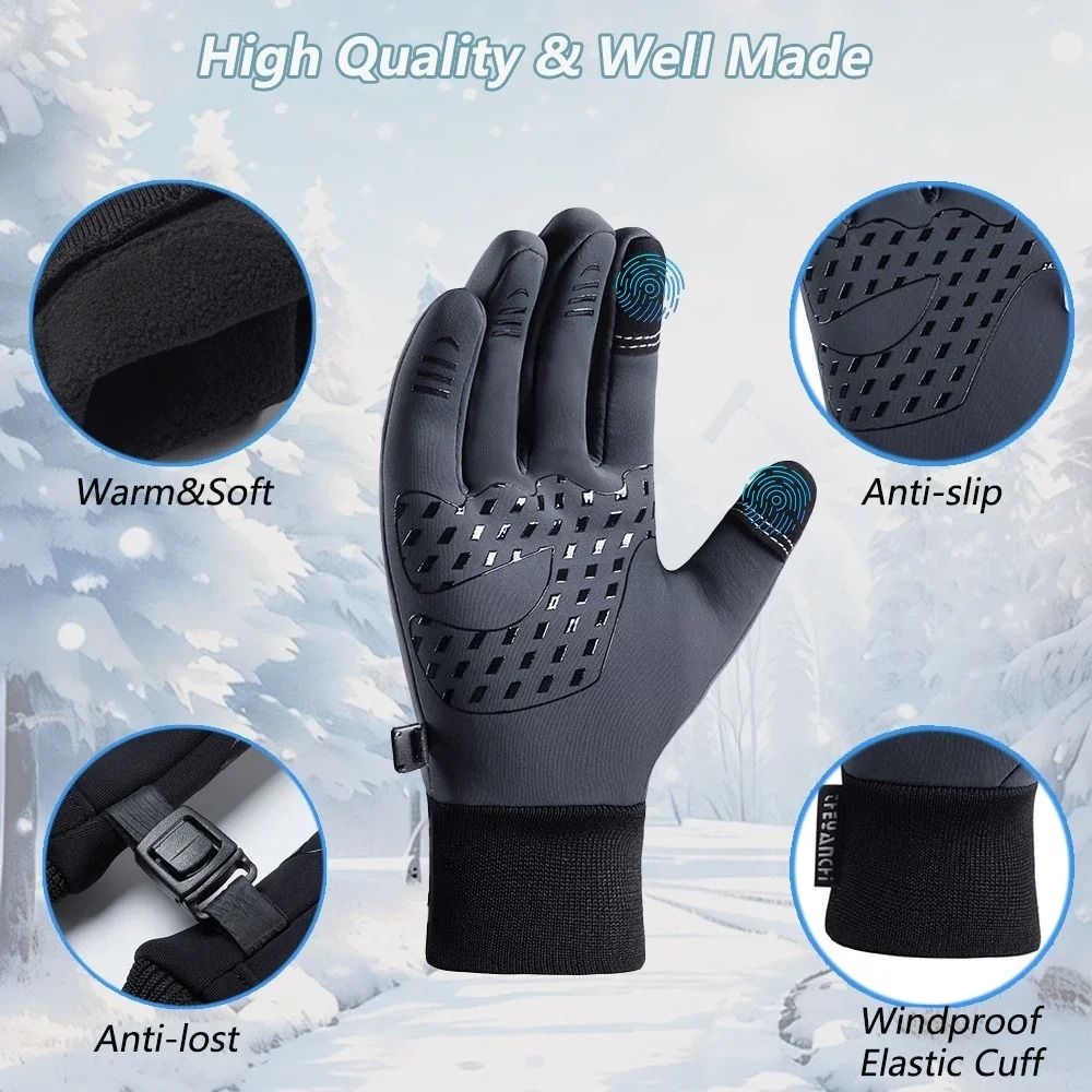 Thermal Fleece Touchscreen Winter Gloves 2