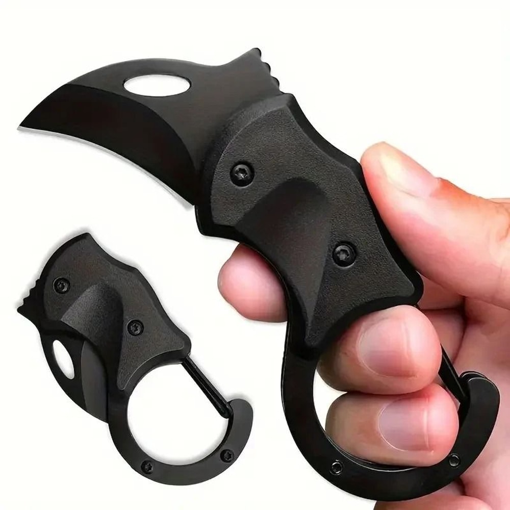 Mini Fox Necklace Keychain Pocket Knife 0