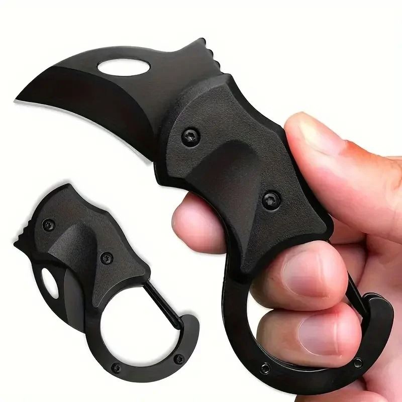 Mini Fox Necklace Keychain Pocket Knife 0