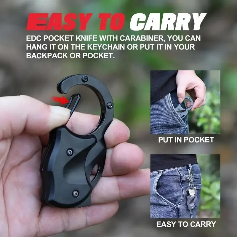 Mini Fox Necklace Keychain Pocket Knife 2