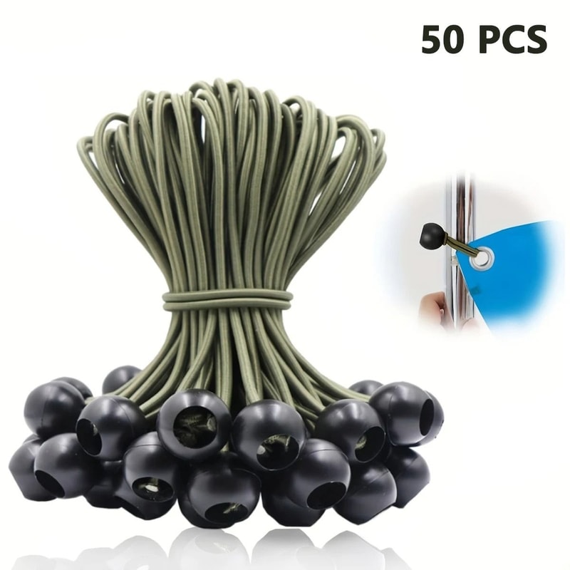 IndustrialStandard Bungee Ball TieDown Set 50Pcs 10