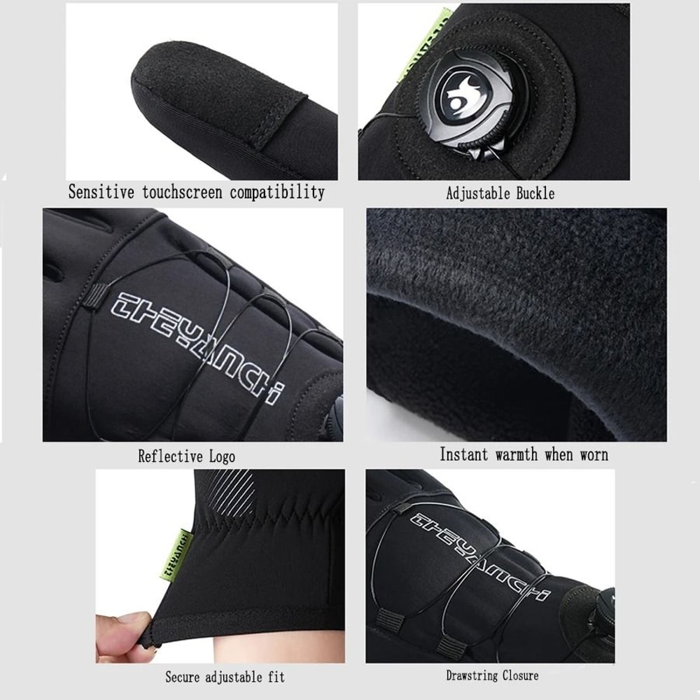 YANBIGUO Mens Winter Tactical Cycling Gloves 4