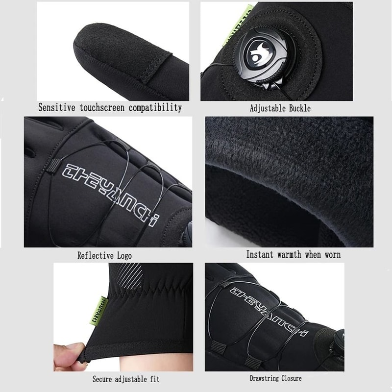 YANBIGUO Mens Winter Tactical Cycling Gloves 4