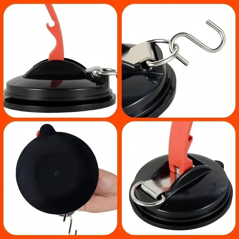 HeavyDuty Suction Cup Anchors With Securing Hooks 4