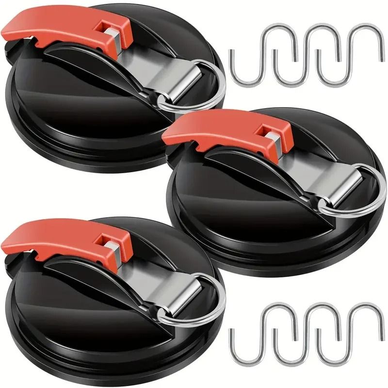 HeavyDuty Suction Cup Anchors With Securing Hooks 8