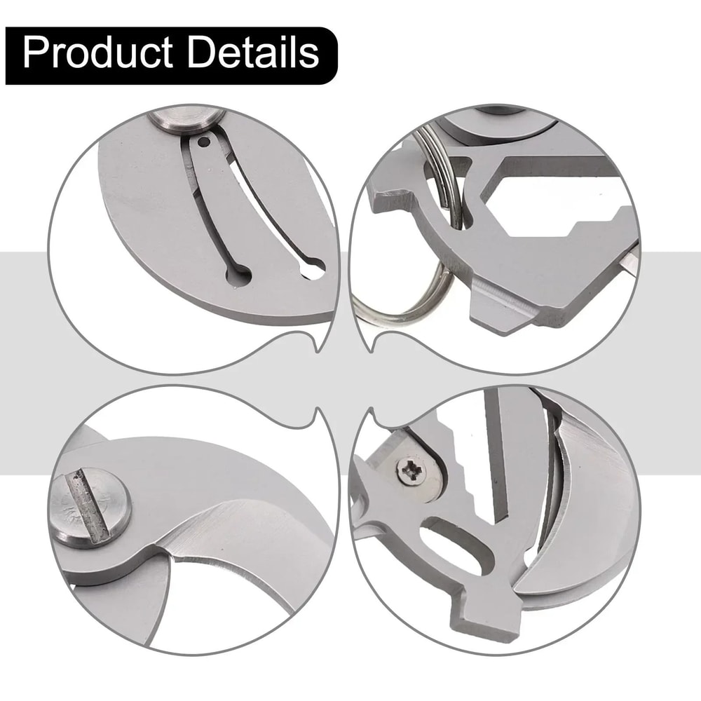 Coin Round Stainless Steel Multifunction Folding Tool 4