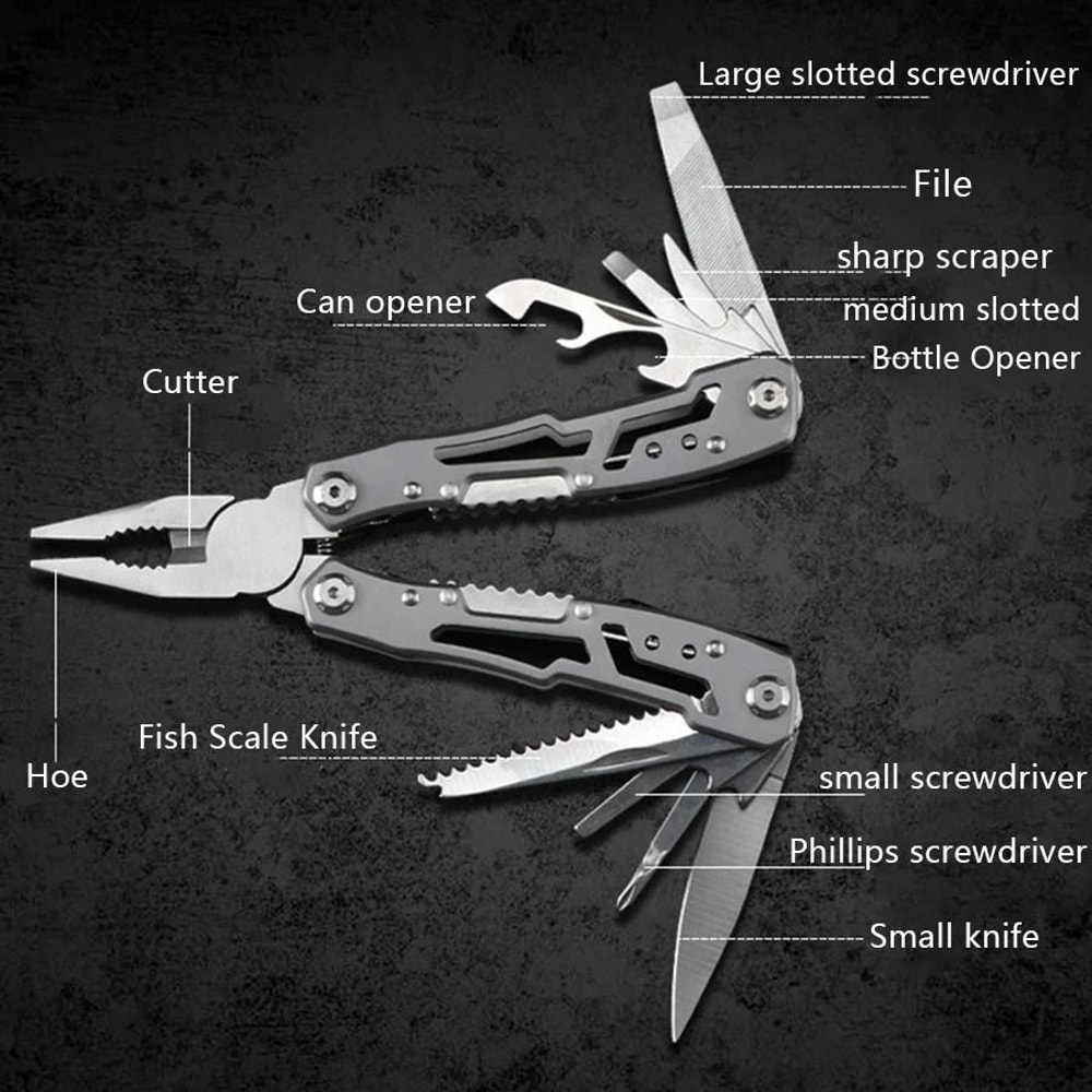 Portable 14In1 Stainless Steel Multifunction Survival Tool 2