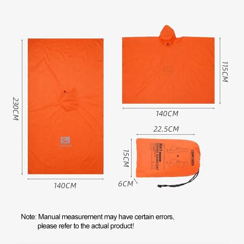 3in1 Multifunctional Outdoor Survival Raincoat 2
