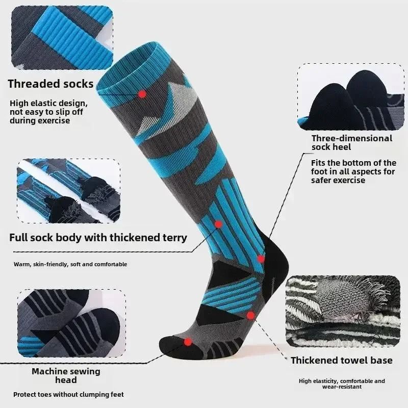 HighPerformance Thermal Thicker Ski Sports Socks 1
