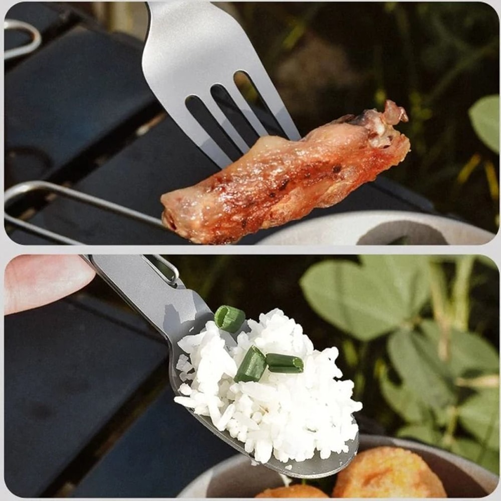 HighPerformance Pure Titanium Folding Tableware Combo 2