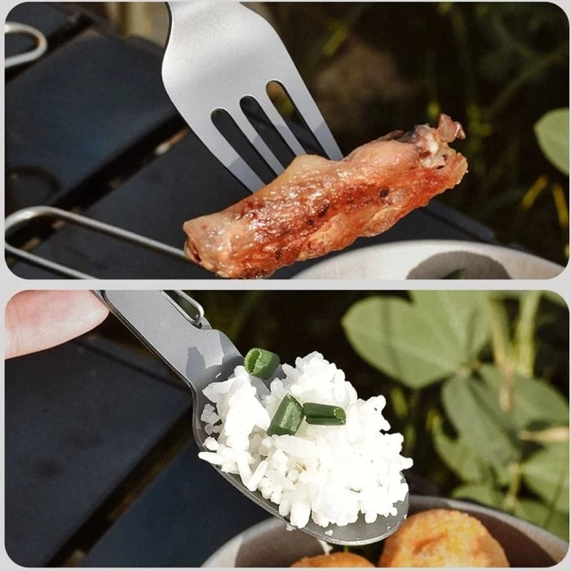 HighPerformance Pure Titanium Folding Tableware Combo 2