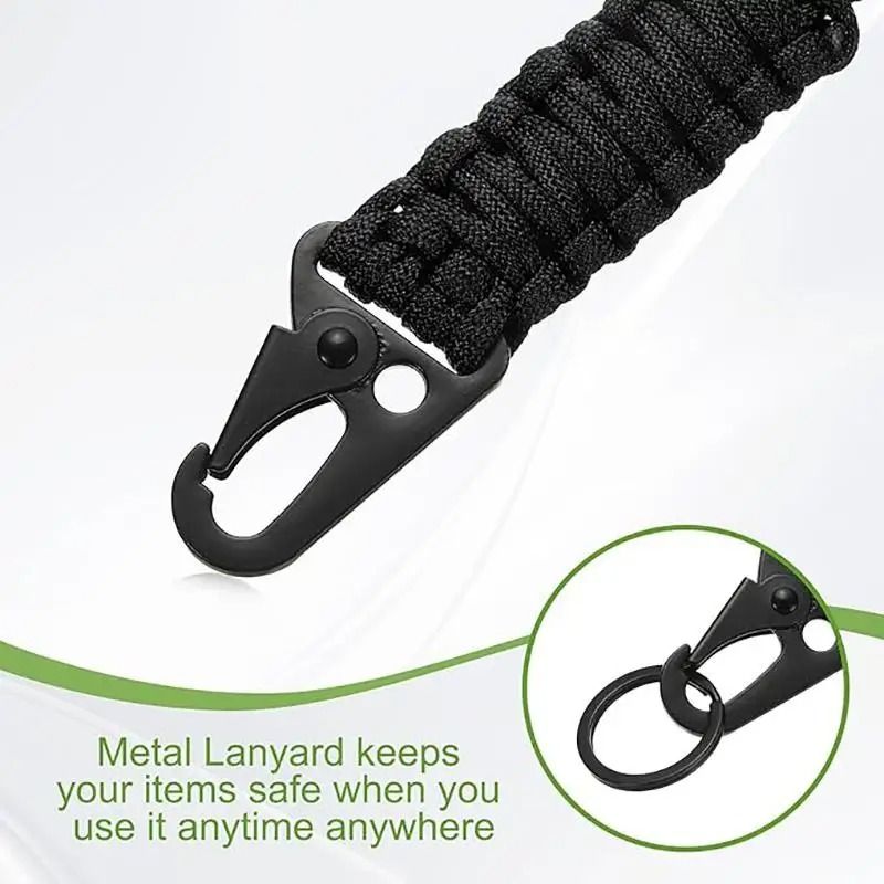 HeavyDuty Tactical Paracord Lanyard Keychain 2