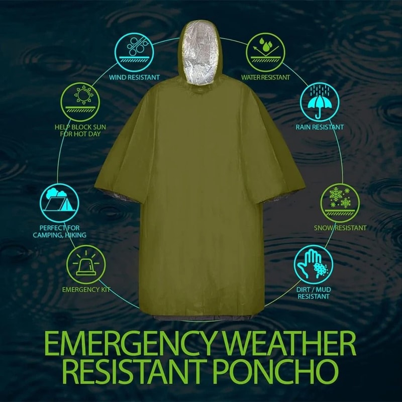 Emergency Thermal Survival Poncho 2
