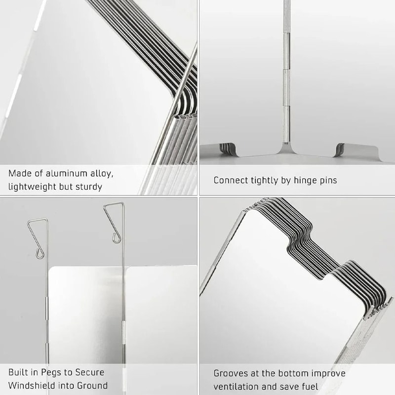 IndustrialStandard Aluminum Folding Stove Windscreen 3
