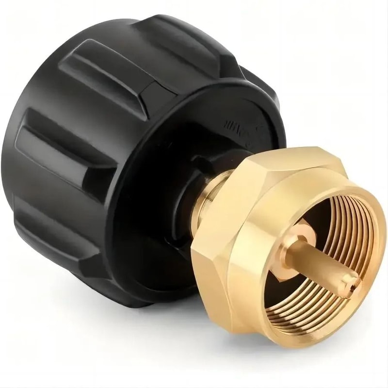 IndustrialStandard Solid Brass Propane Refill Adapter 6