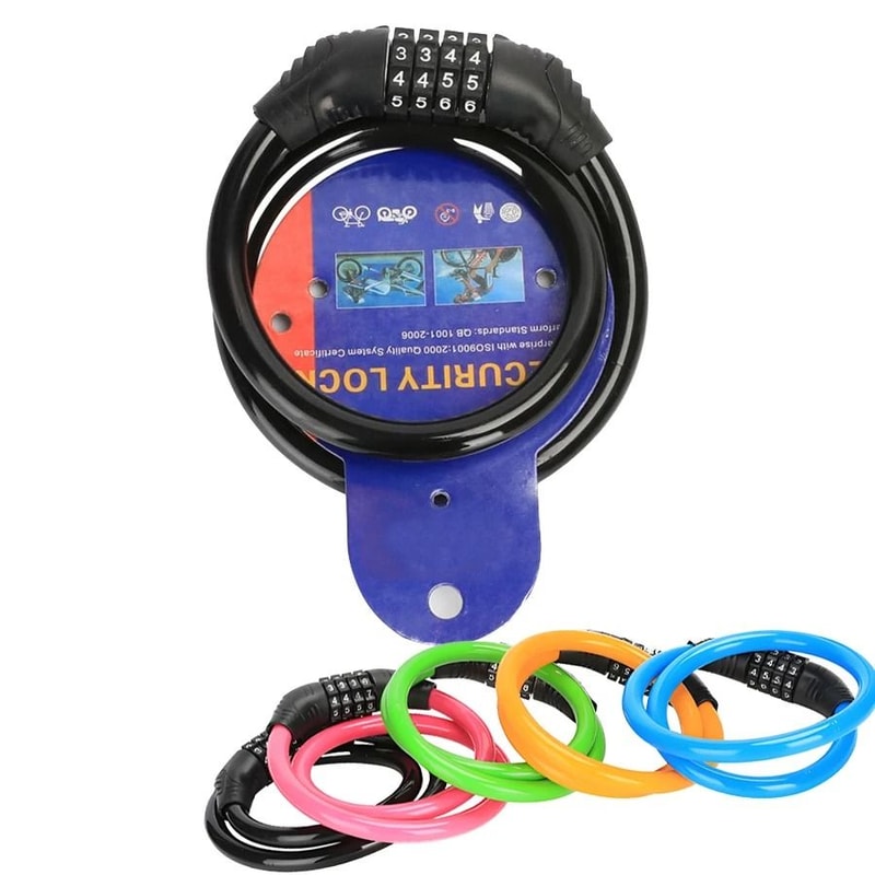 HighStrength 4Digit Resettable Bicycle Security Lock 0