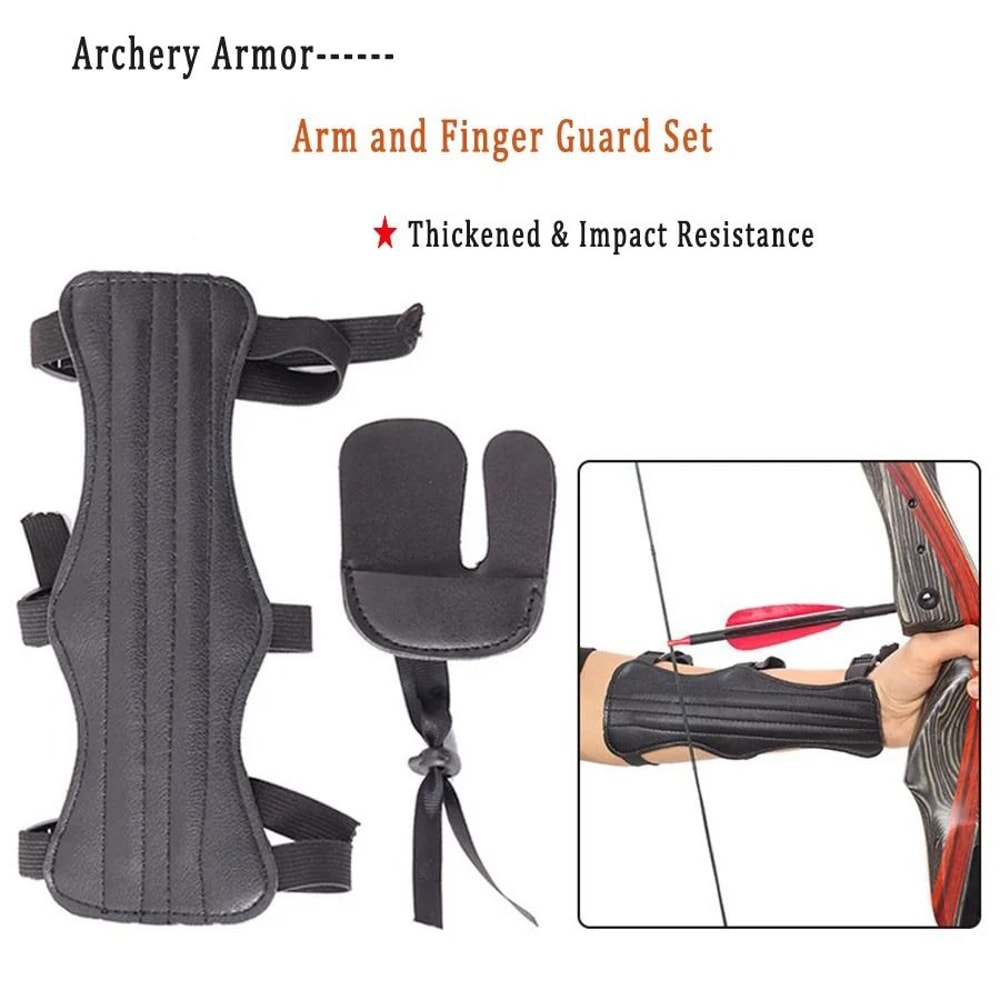 Professional Archery Protection Set Arm Finger Guards 0