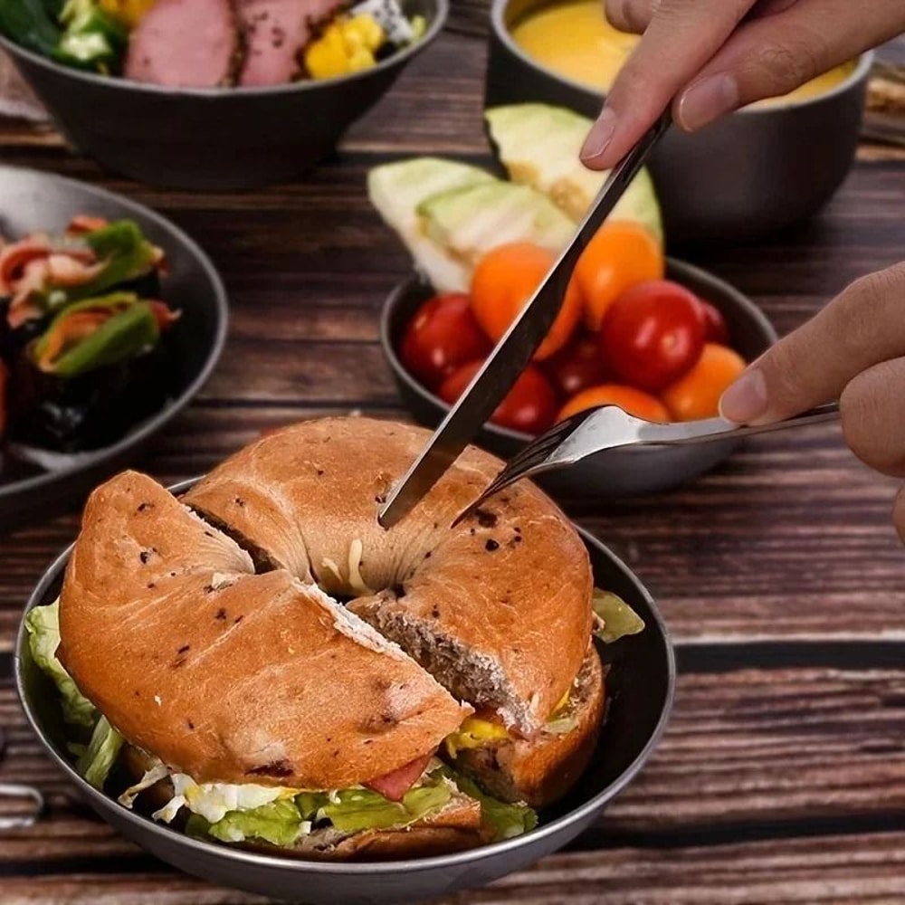 IndustrialStandard Pure Titanium Camping Utensil Set 5