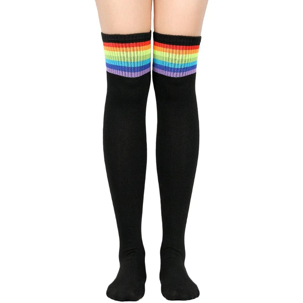 OverKnee Rainbow Knit Thigh High Socks 7