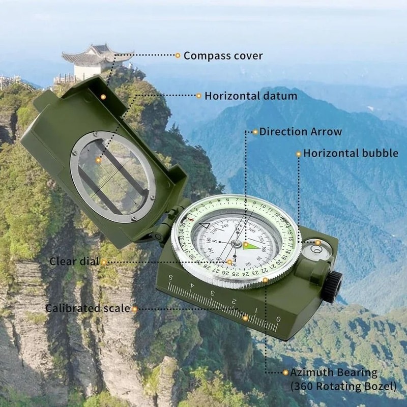 IndustrialStandard Waterproof Navigation Survival Compass 3