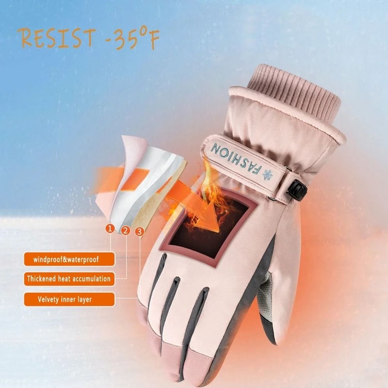 HighPerformance NonSlip Touchscreen Ski Gloves 2