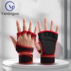 open gym gloves with wrist support
