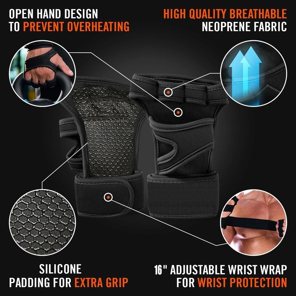 Open Gym Gloves With Wrist Support 2