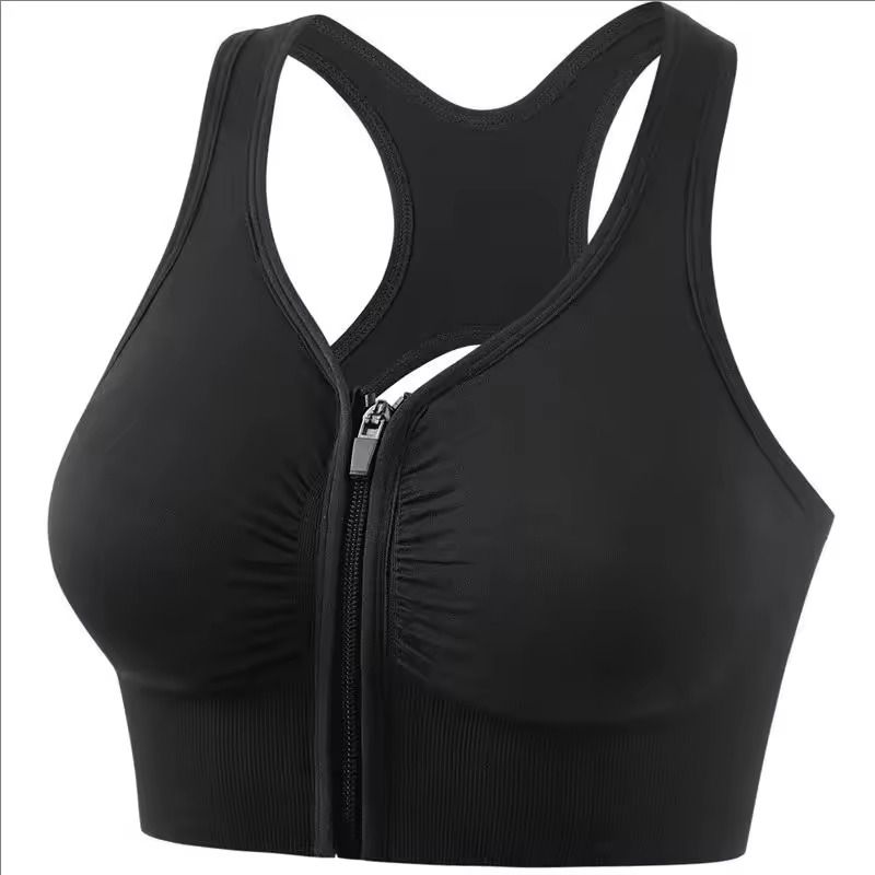 Front Zipper Sports Bra Fitness Top 1